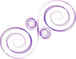 Purple swirl ornament clipart