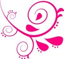 Pink Swirl Border Clip Art N6