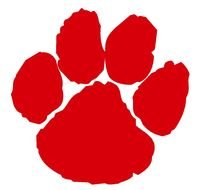 Big red paw clipart