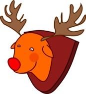 Rudolph By Hector Gomez A Red Nose Stuffed Head Smiling