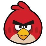 Red Angry Bird clipart