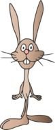 cartoon skinny rabbit