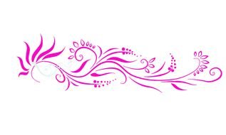 Swirl Design, pink floral Border