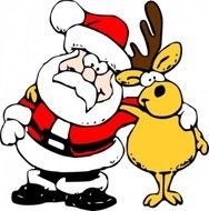 Santa And Reindeer Clip Art N3