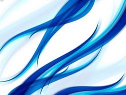 Blue and white wave Abstract