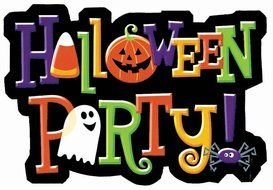 Halloween Party text drawing