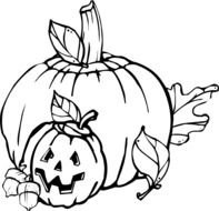 Black And White Pumpkin Clip Art N2