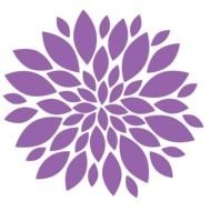 clipart of flower with purple petals