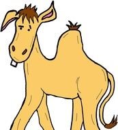 one-humped camel as a graphic illustration