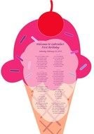 Ice cream cone with the cherry clipart