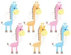 Baby Giraffe Clip Art N4