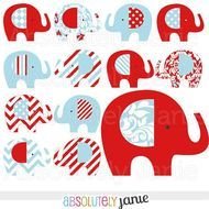 Blue Baby Elephant Clip Art