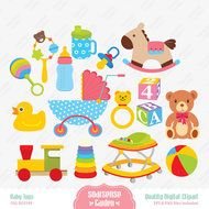 Baby Toys Digital Clipart