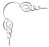 drawn swirl frame corner