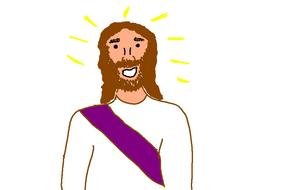 Smiling Jesus clipart