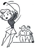 Ladies Golf Clip Art drawing