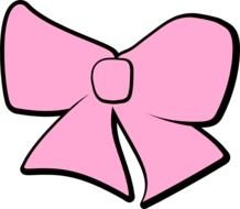 Pink Hair Bow Clip Art