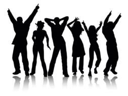 Clipart of People Dancing silhouettes