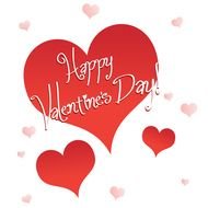 pink Happy Valentines Day poster