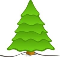 Christmas green Tree Clip Art drawing