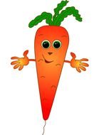 funny Carrot Clip Art drawing