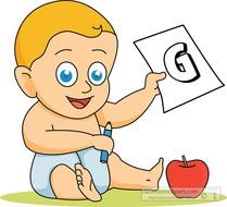 Baby Holding Letter Of Alphabet Gjpg