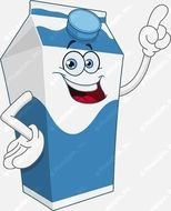 Milk Carton With Cartoon Face
