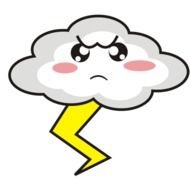 Lightning Cloud Clip Art N2