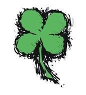 4 H green Clover Clip Art drawing