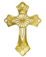 nice Gold Easter Cross drawing