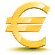 golden 3d Euro Symbol