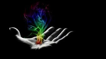 graphic rainbow smoke