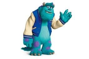 cartoon shaggy blue monster