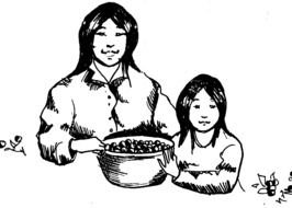 Clip art of Alaska people