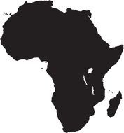 Africa Continent Map drawing