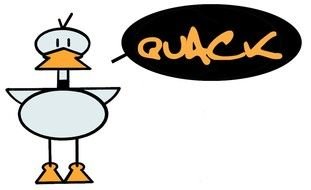 blue Duck Quack drawing