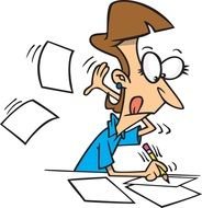 caricature of a writer