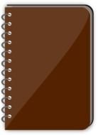 painted brown notebook with spring