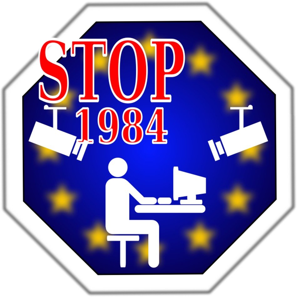 Stop 1984 EU By Piotrsy Used Imageshttp openclipartorg detail