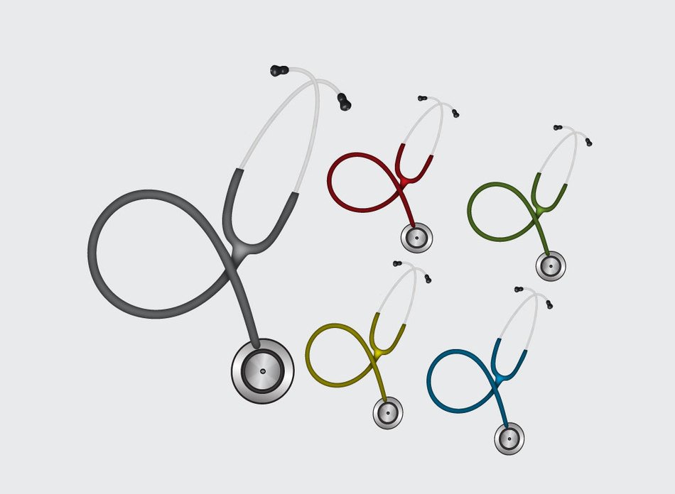 İllustration of Cartoon Stethoscopes