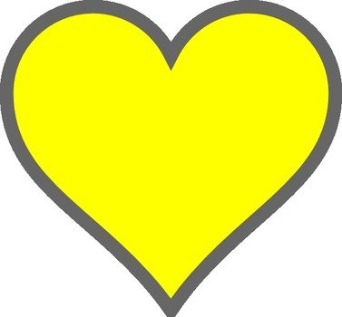 Yellow Heart Clip Art N4