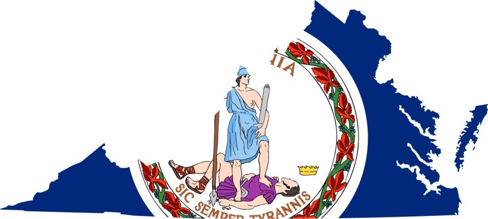 Virginia Flag Map