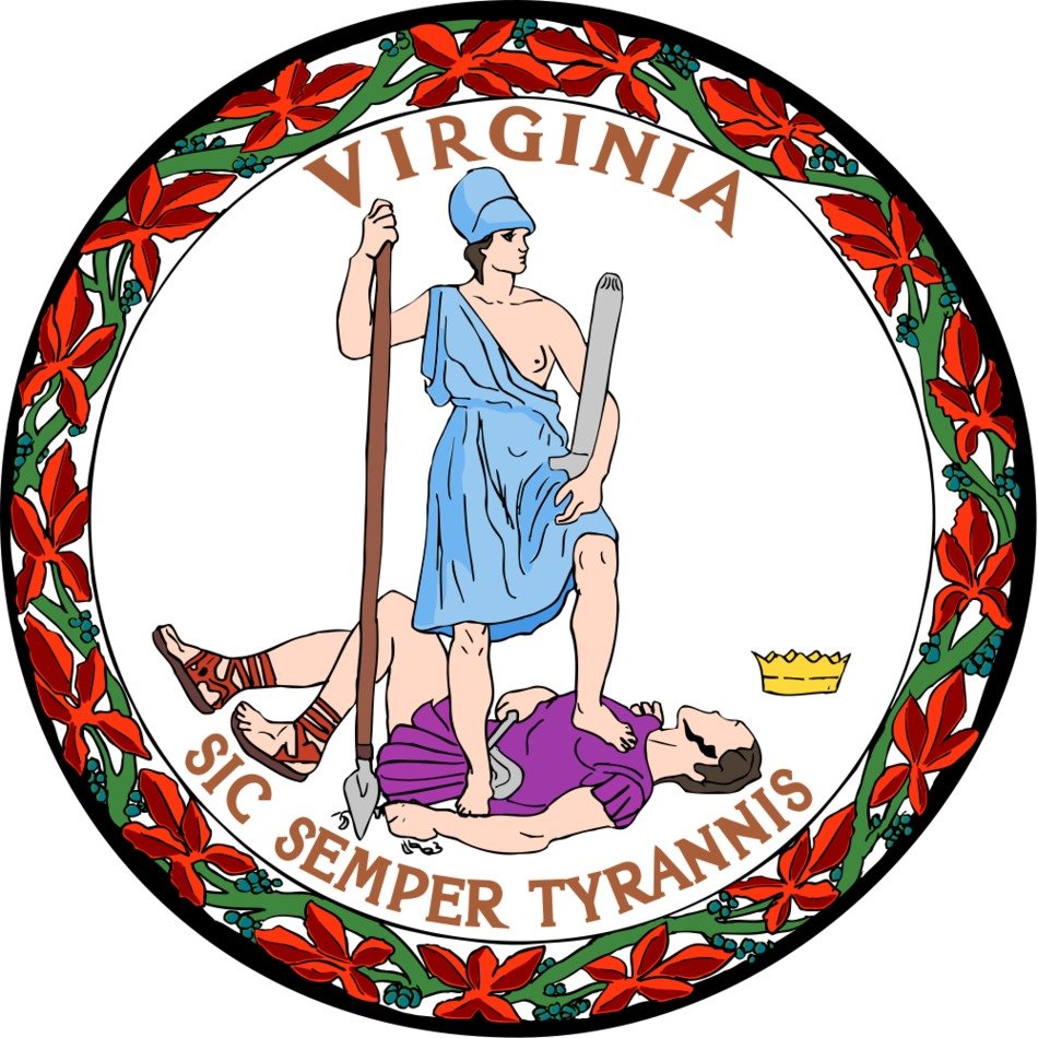 İllustration of Virginia State Seal symbol