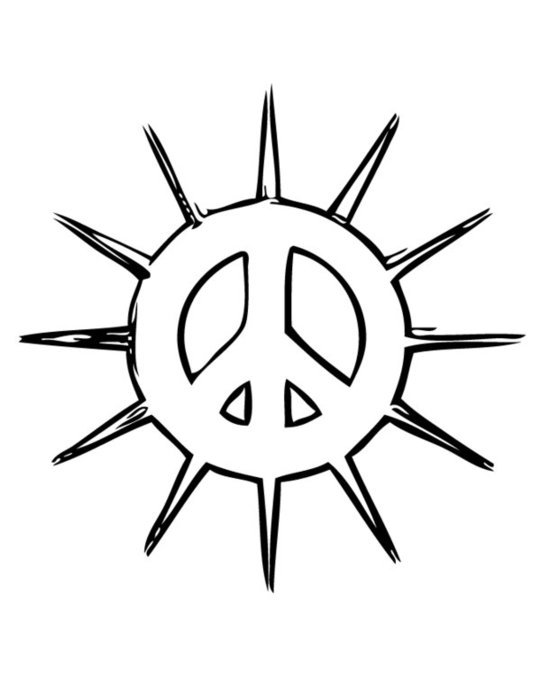 Free Printable Peace Sign Coloring Pages