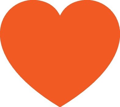 Orange Heart Clip Art