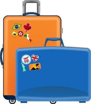 Suitcase Luggage Tag Clip Art