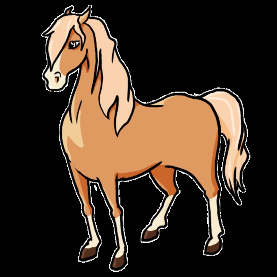 Easy Cartoon Horse free image download