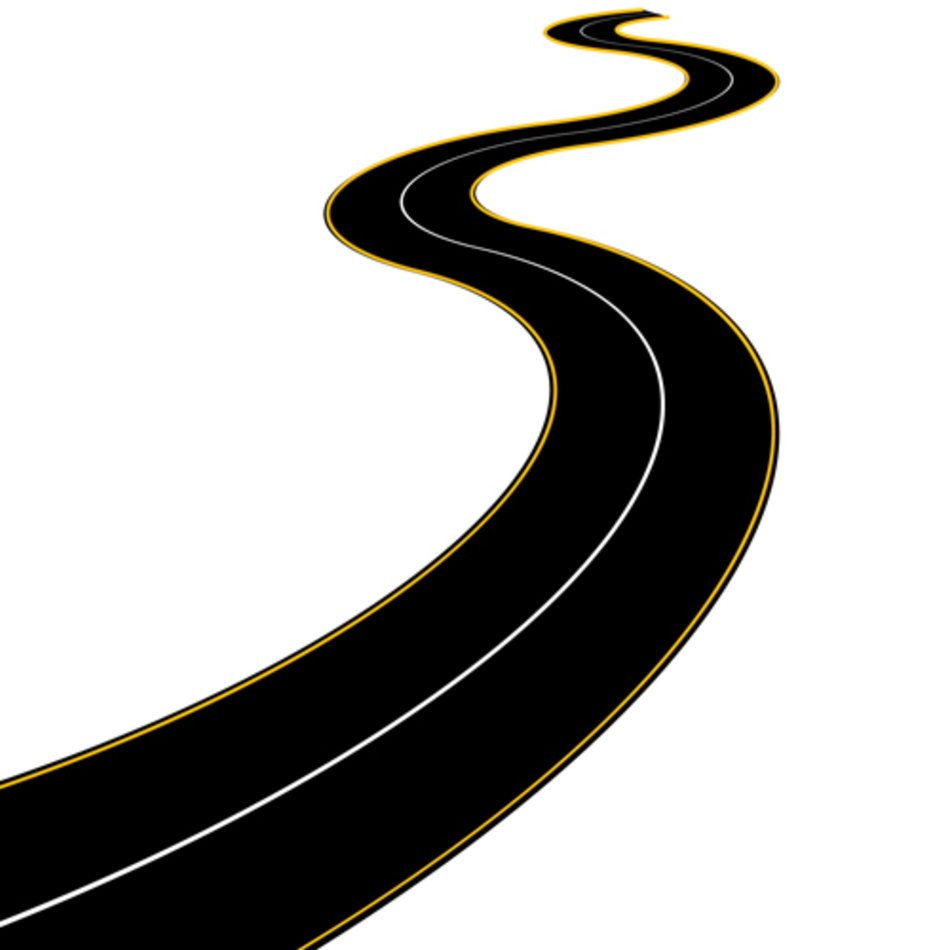 Winding Road Cartoon