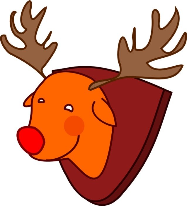 Rudolph By Hector Gomez A Red Nose Stuffed Head Smiling