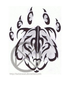 Tribal Bear Claws Tattoos